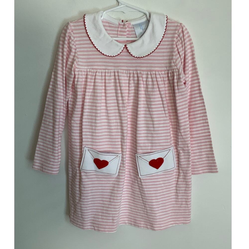 Little English Striped Valentine Dress size 4